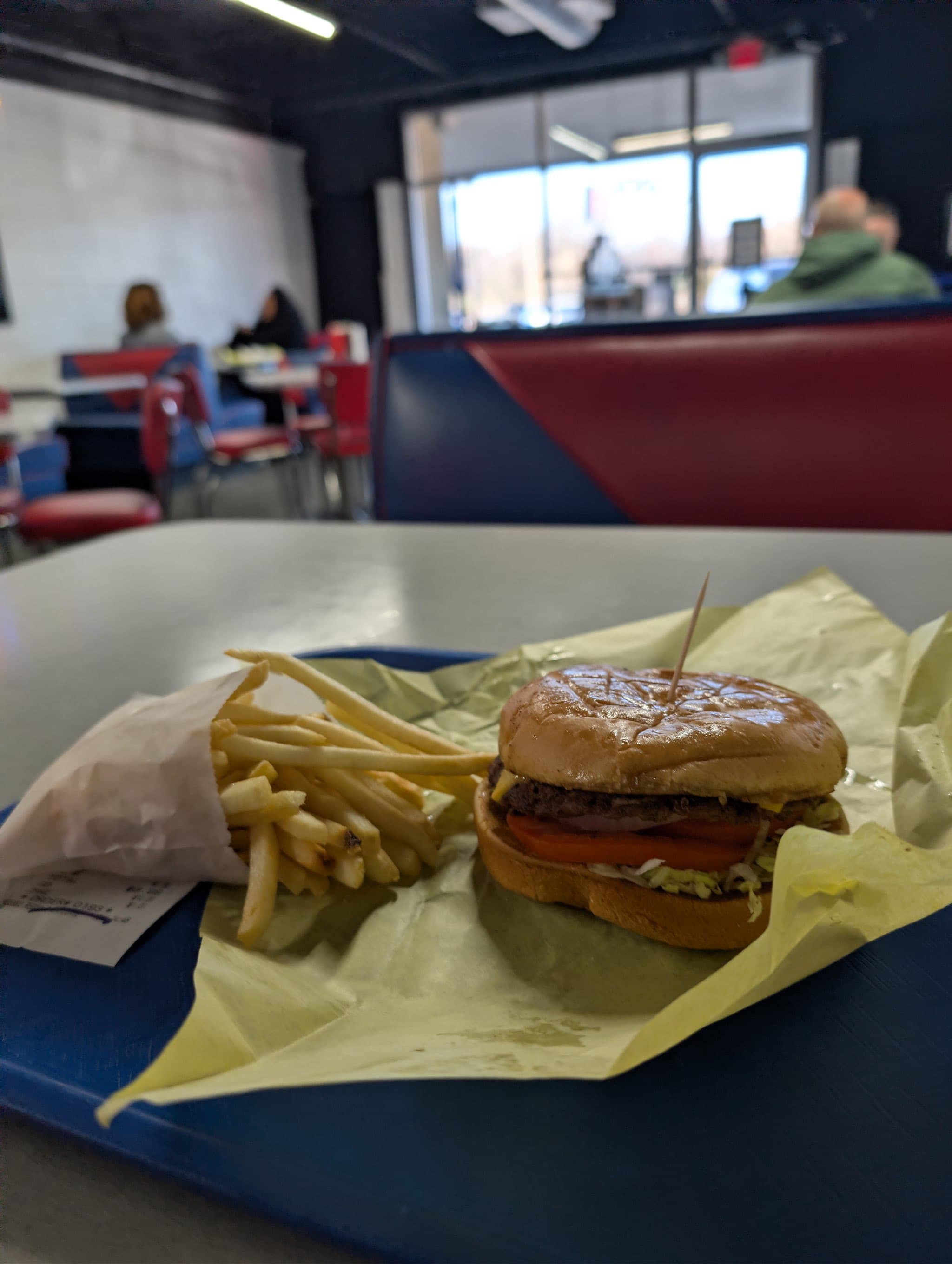 Diner Cheeseburger before